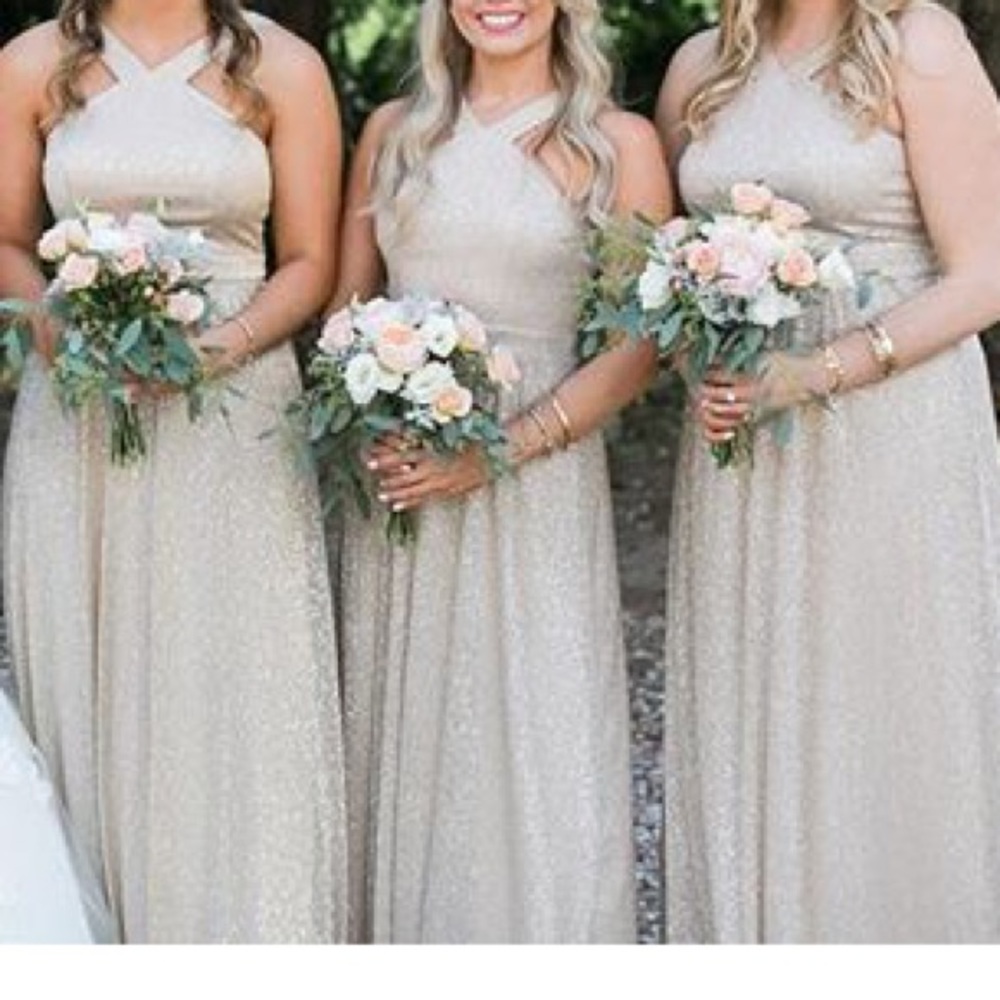 Lulus High Neck Shimmer Dress - PROM & WEDDINGS!